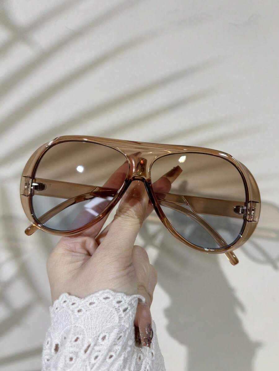 Street Fashion High End - Vintage Oversized Square Fashion Glasses, High-End