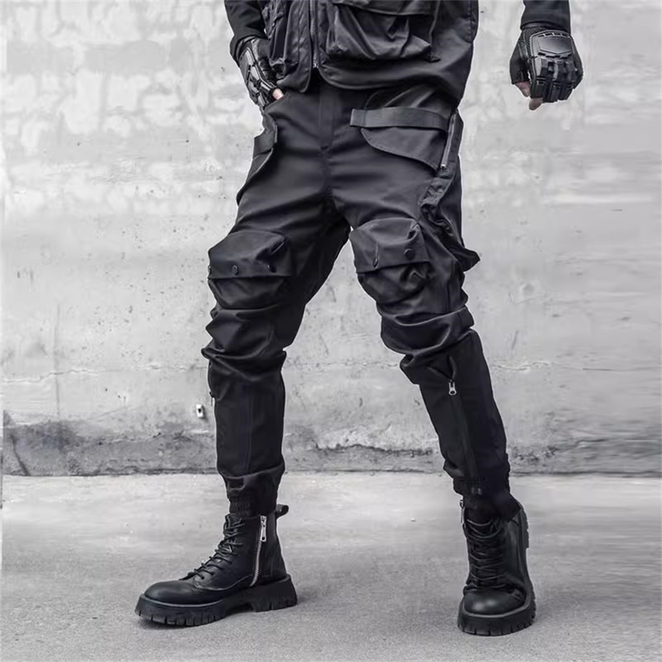Techwear Pants Tactical - Men Y2K Cargo Pants Zipper Pocket
