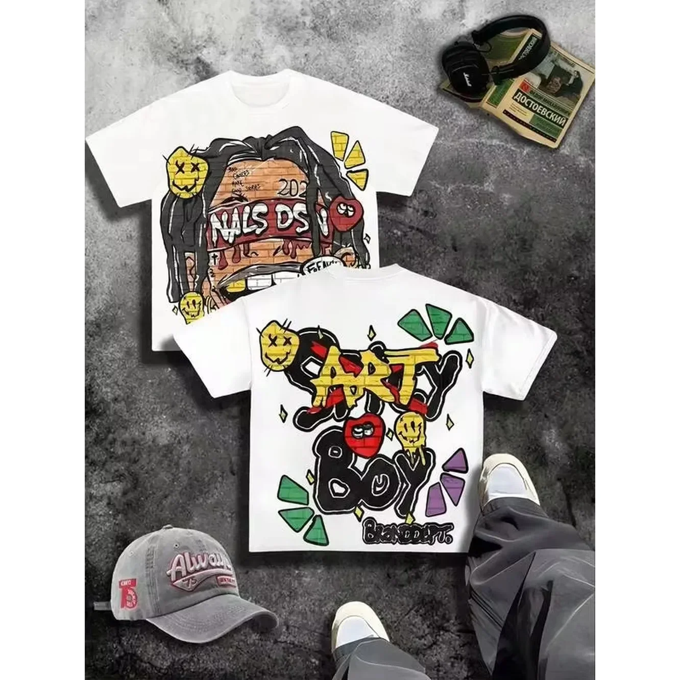 Italy Fashion Street - Street Boy Double Sided Printed Men's