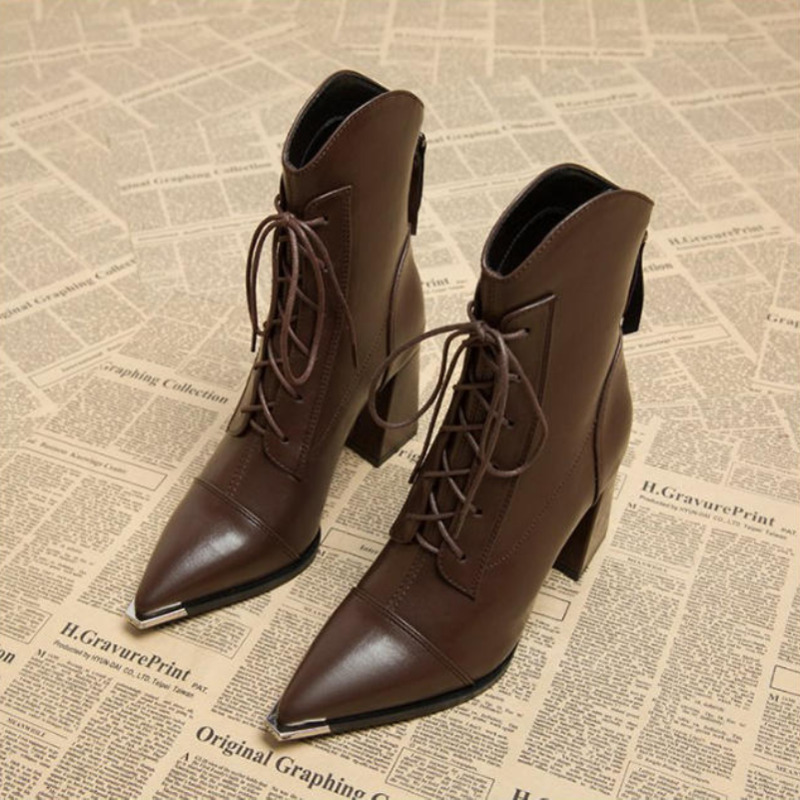Street Fashion Winter 2025 - Women's Ankle Boots Fashion Pointed Toe