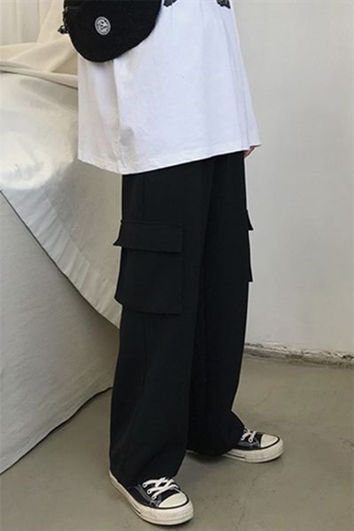 Black Men's Hip Hop Cargo Pant - Techwear Pants Tactical ulasan dan harga