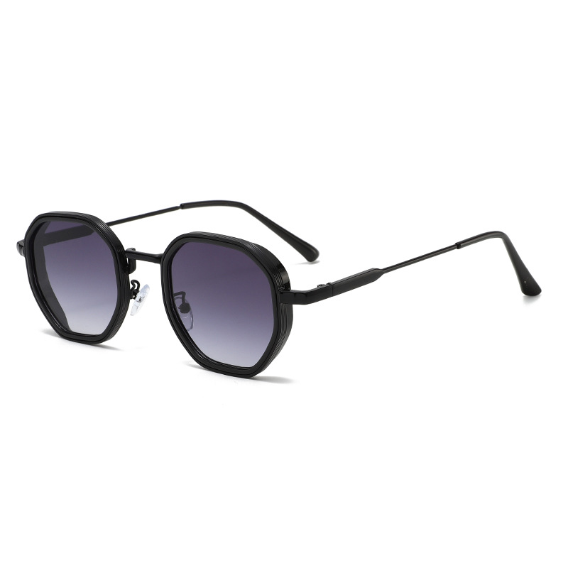 Metal Polygon Retro Sunglasses - Street Fashion High End ulasan dan harga