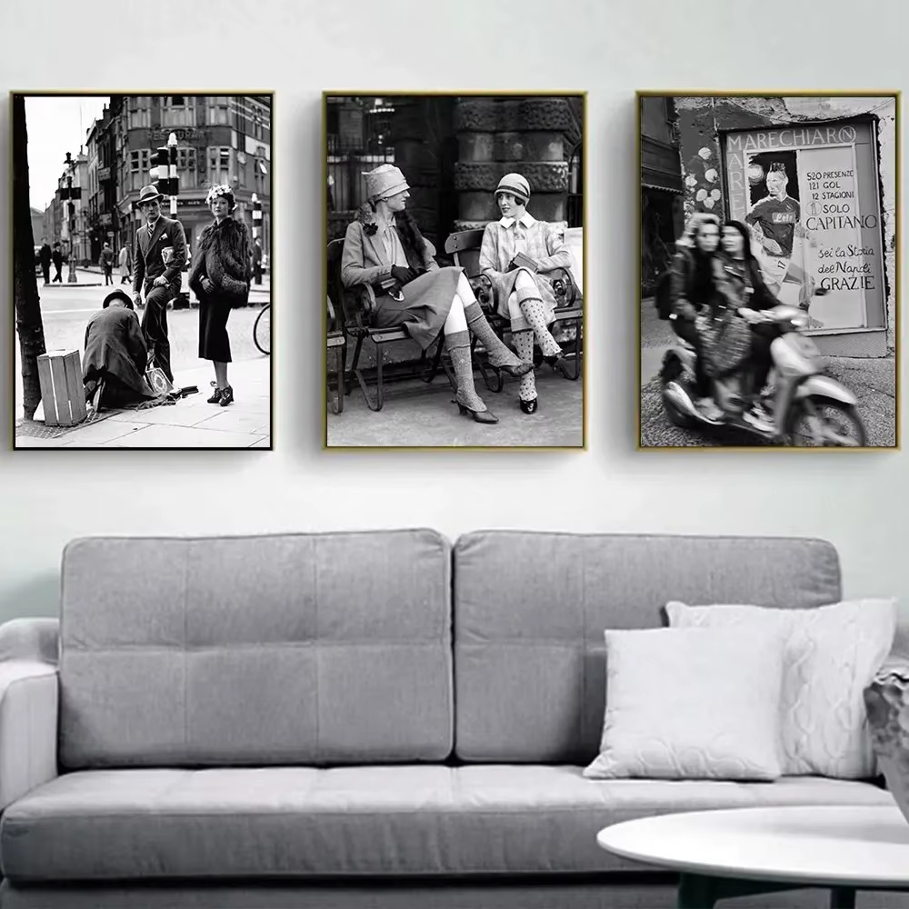 Fashion Black And White Vintag - Italy Fashion Street ulasan dan harga