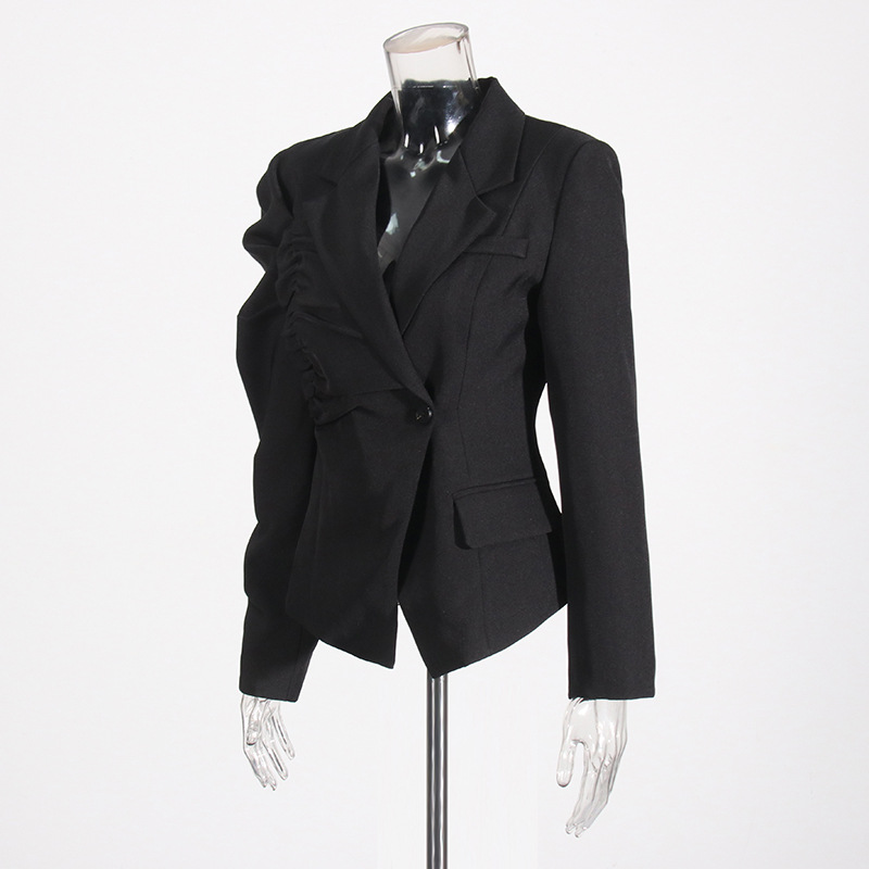HKSH Women Asymmetrical Blazer - Street Fashion High End ulasan dan harga