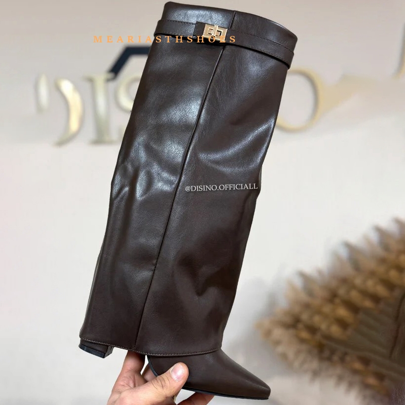 Women's Chunky Heel Knee High  - Street Fashion Winter 2025 ulasan dan harga