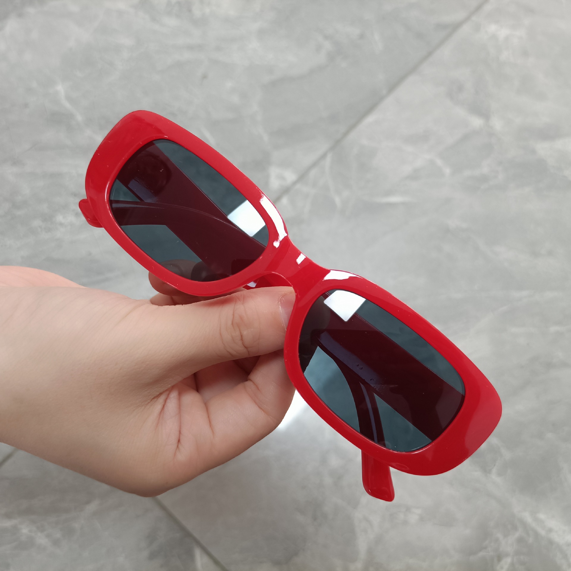 New Small Rectangle Sunglasses - Street Fashion Photo ulasan dan harga