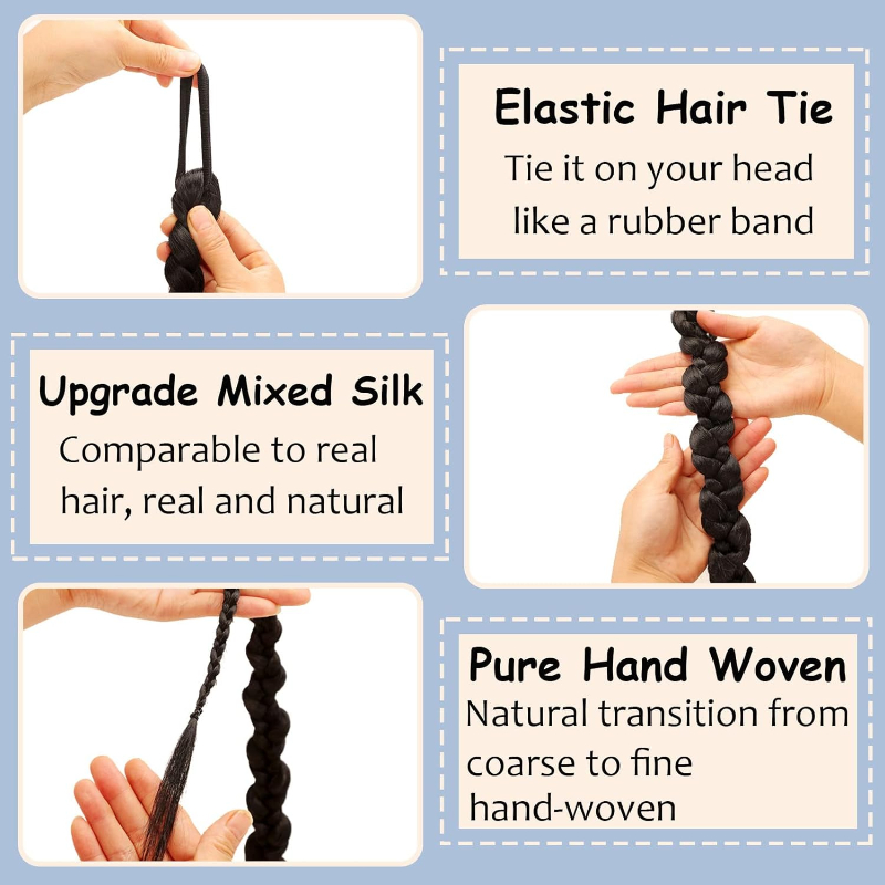 Fashion  Braided Ponytail Hair - Street Fashion Girls ulasan dan harga