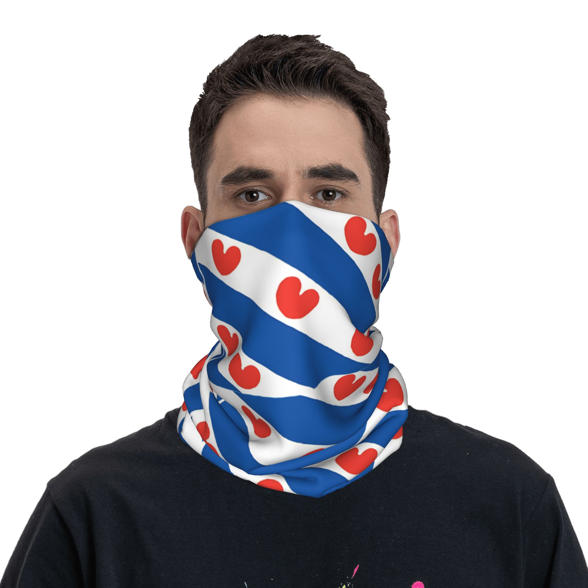 Friesland Flag Bandana  Vintag - Balaclava Face Mask ulasan dan harga