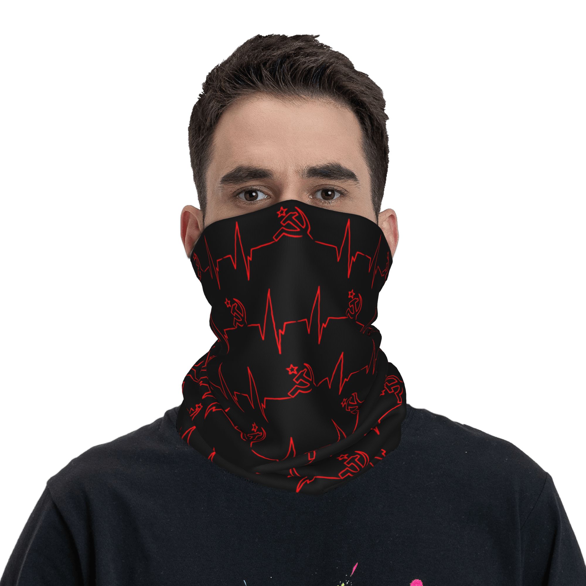 Custom Heartbeat Russian Flag  - Balaclava Face Mask ulasan dan harga