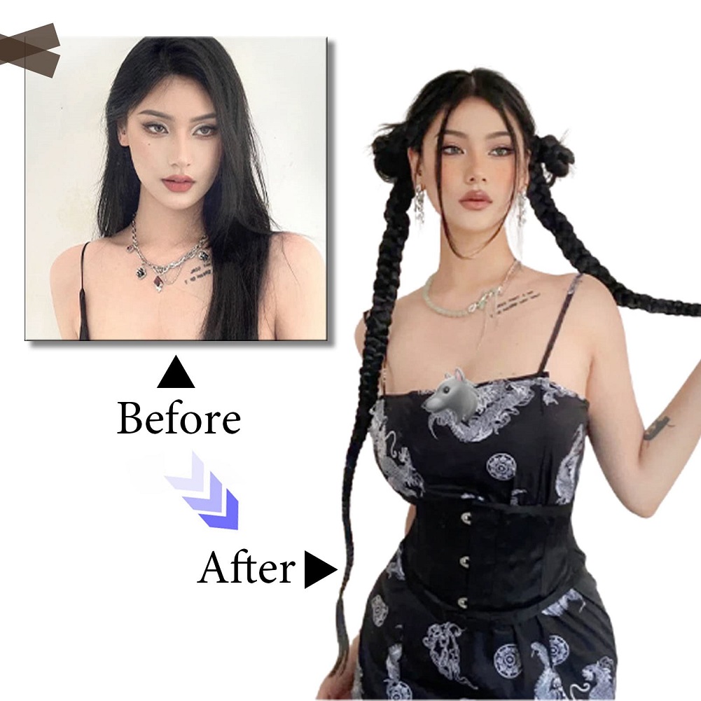 1/2PCS Hair Extension Braided  - Street Fashion Girls ulasan dan harga