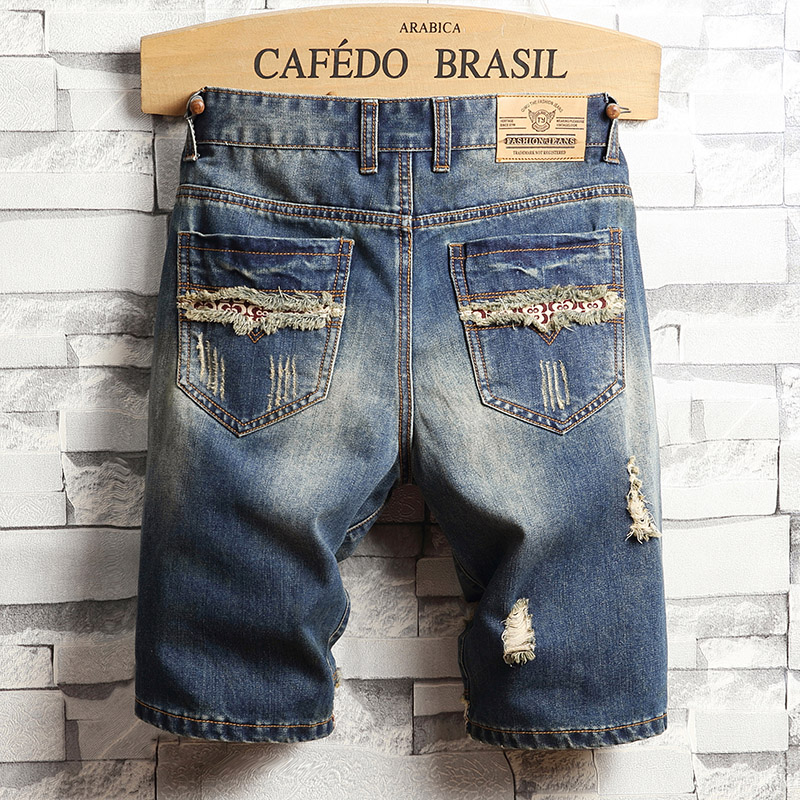 Ripped Hip-hop Denim Shorts Me - Street Fashion Jeans ulasan dan harga