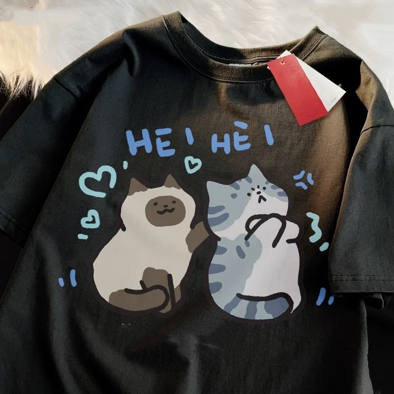 ZAZOMDE 2025 Funny Cat Print H - Street Fashion Japan 2025 ulasan dan harga