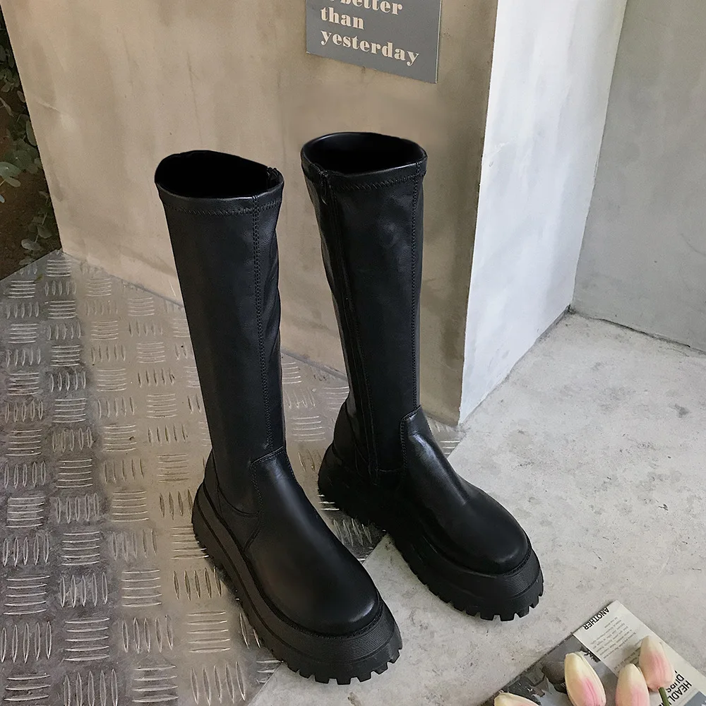 Winter Chunky Platform Heels L - Street Fashion Winter 2025 ulasan dan harga
