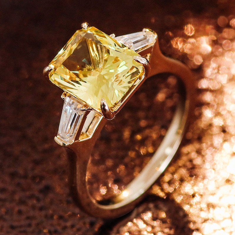 925 sterling silver 18K gold R - Street Fashion High End ulasan dan harga