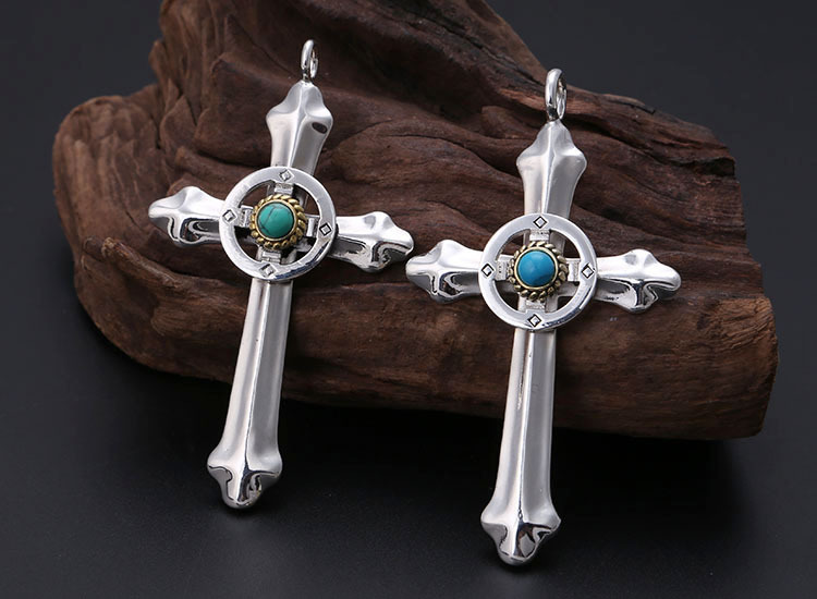 Sterling Silver Turquoise Cros - Street Fashion Photo ulasan dan harga