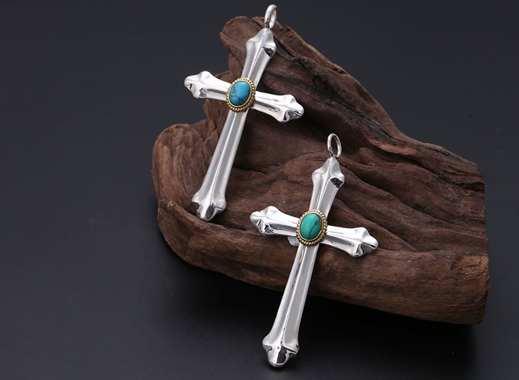 Sterling Silver Turquoise Cros - Street Fashion Photo ulasan dan harga