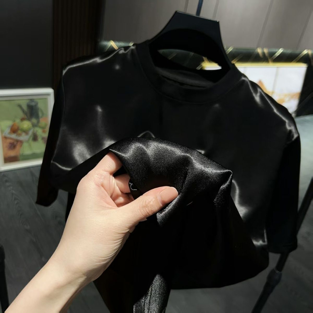 Mens Acetate Fiber Satin Gloss - Street Fashion Tshirt ulasan dan harga