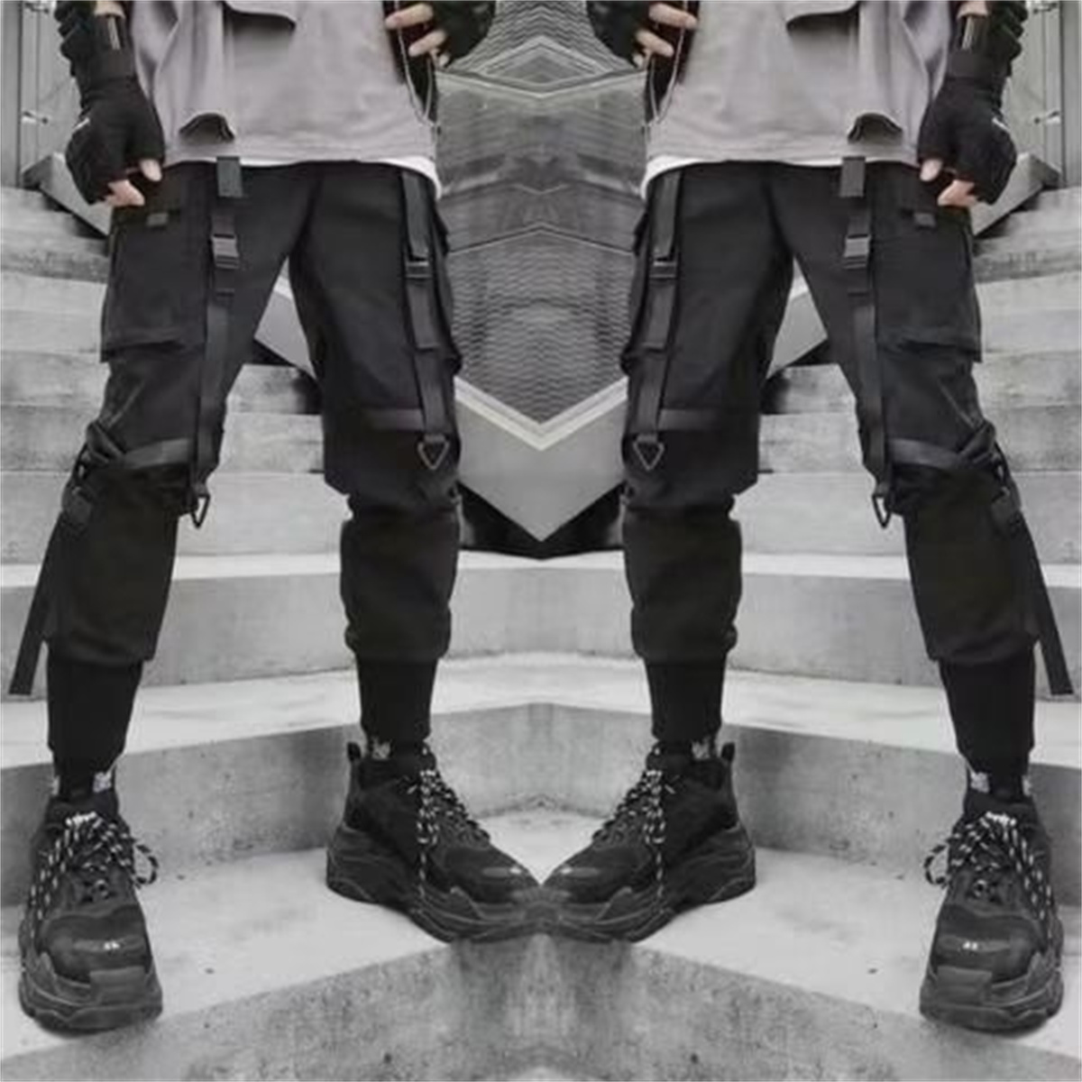 Harajuku Fashion Techwear Men' - Techwear Pants Tactical ulasan dan harga