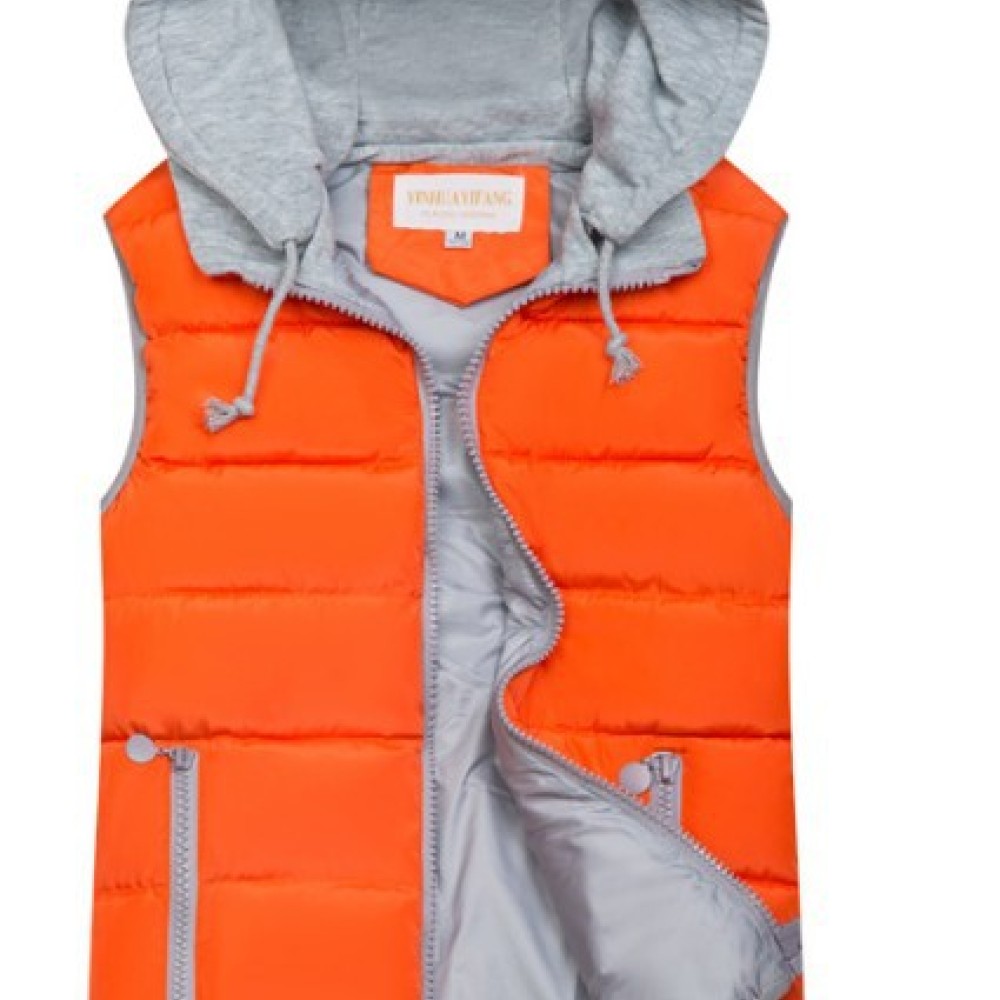 Casual Hooded Padded Vest Wome - Puffer Vest Padded ulasan dan harga