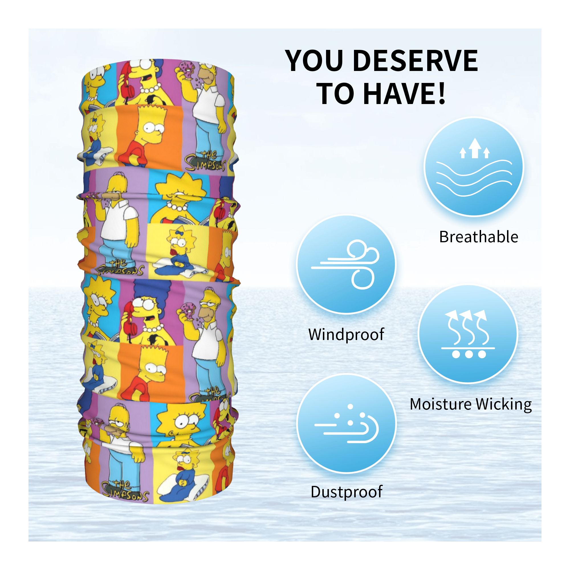 S-Simpson Bandana Neck Cover P - Balaclava Face Mask ulasan dan harga