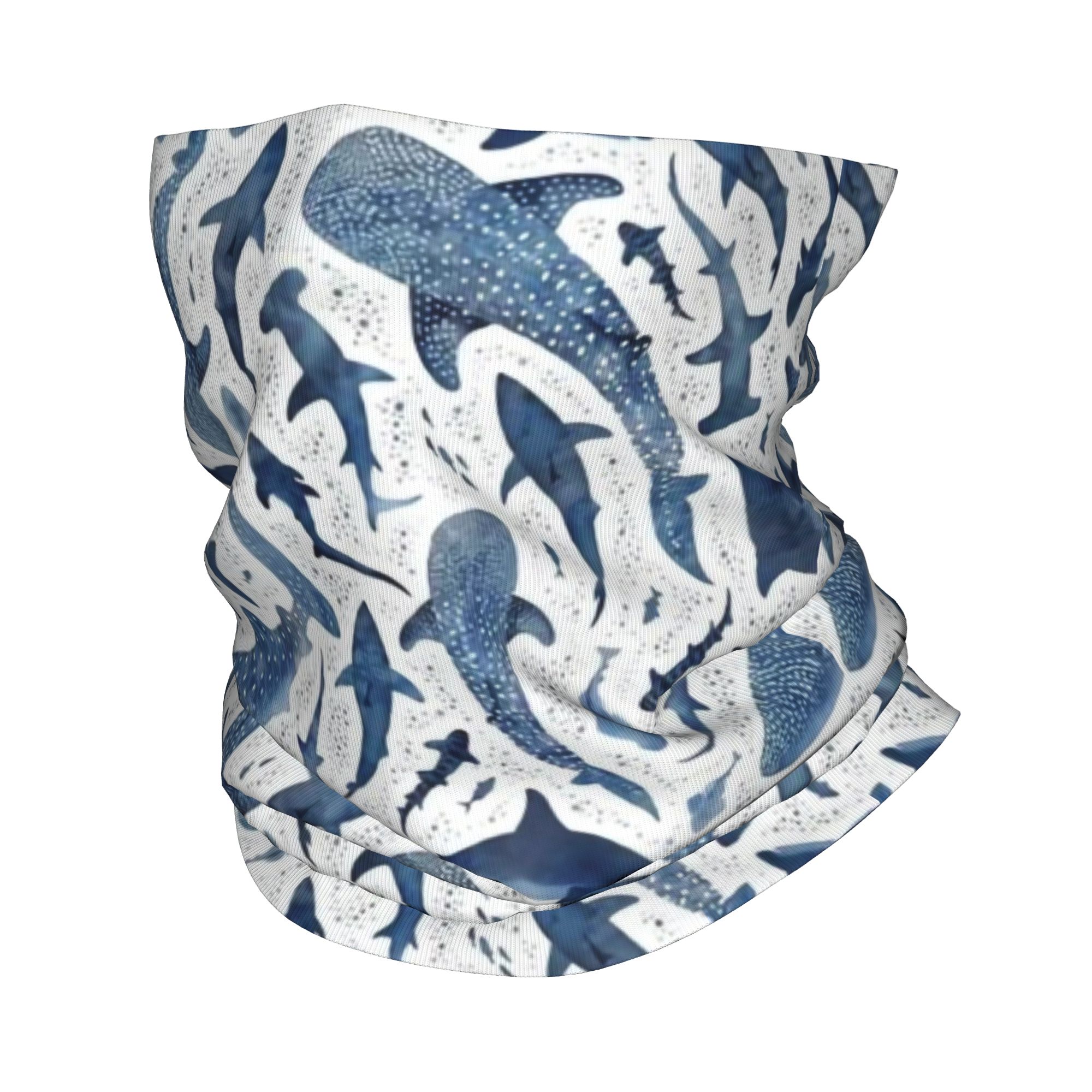 Custom Blue Watercolour Shark  - Balaclava Face Mask ulasan dan harga