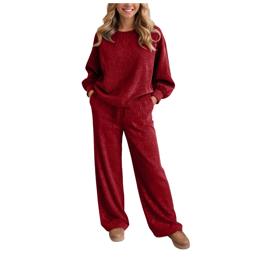 Women's Shiny 2 Pieces Set Spr - Italy Fashion Street ulasan dan harga
