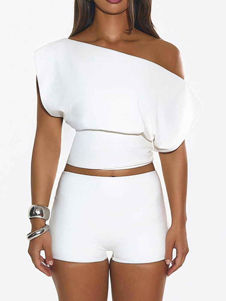 White Sexy Off Shoulder Women  - Street Fashion Co ulasan dan harga