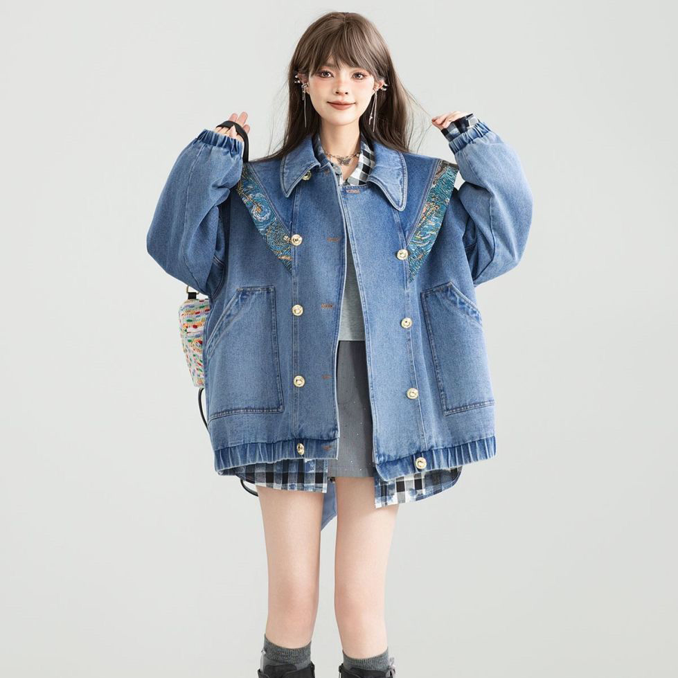 Vintage Denim Jacket Outwear W - Street Fashion Winter 2025 ulasan dan harga