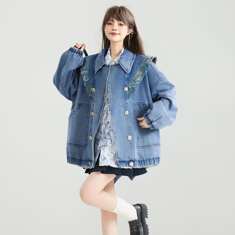 Vintage Denim Jacket Outwear W - Street Fashion Winter 2025 ulasan dan harga