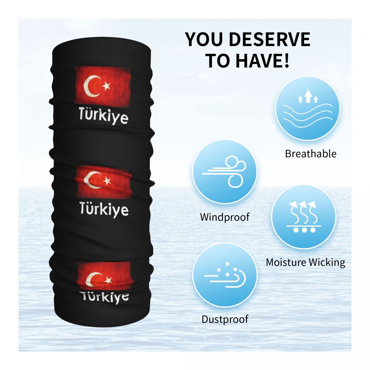Turkiye Turkey Flag Gift Desig - Balaclava Face Mask ulasan dan harga