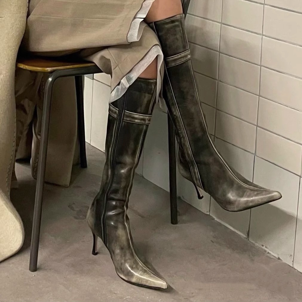 Sexy Designer Women High Boots - Street Fashion Female ulasan dan harga