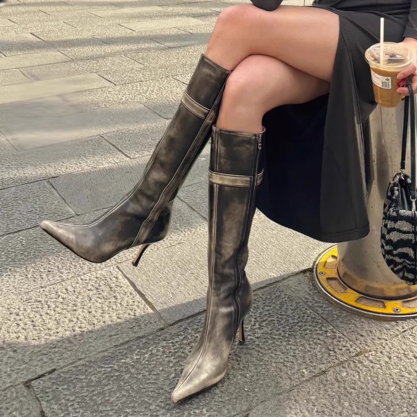 Sexy Designer Women High Boots - Street Fashion Female ulasan dan harga