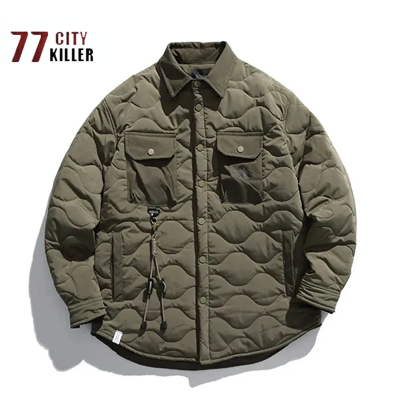 Vintage Cotton Jacket Men's Wi - Street Fashion Erkek ulasan dan harga