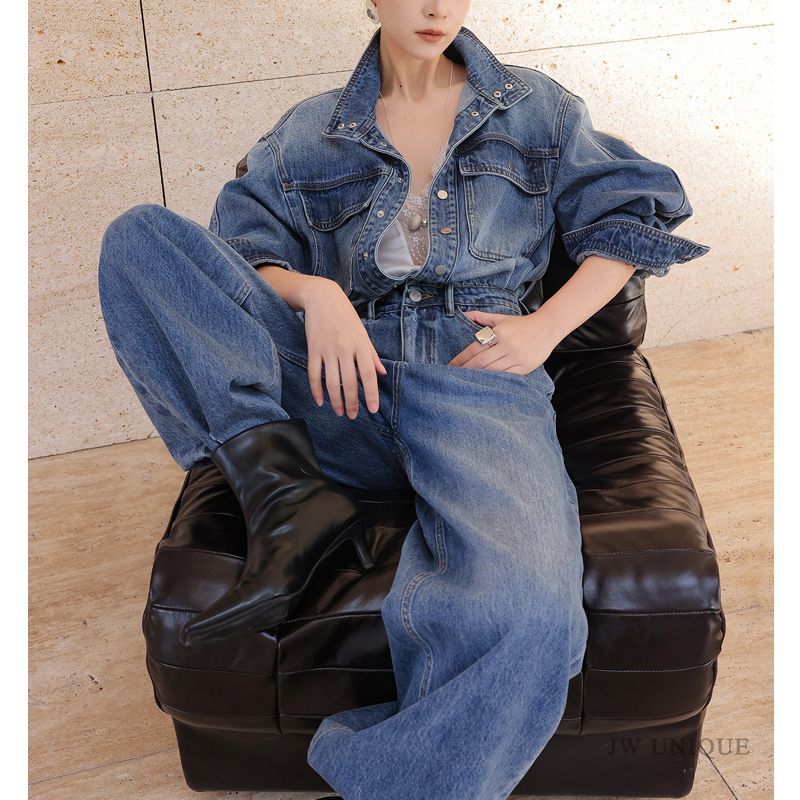 Retro Fashion Versatile Denim  - Street Fashion Jeans ulasan dan harga