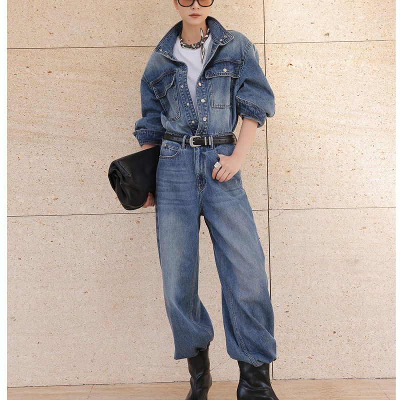 Retro Fashion Versatile Denim  - Street Fashion Jeans ulasan dan harga