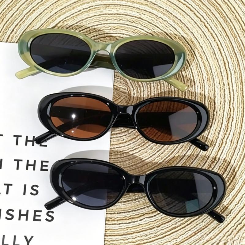 Retro Oval Sunglasses for Men  - Street Fashion Photo ulasan dan harga
