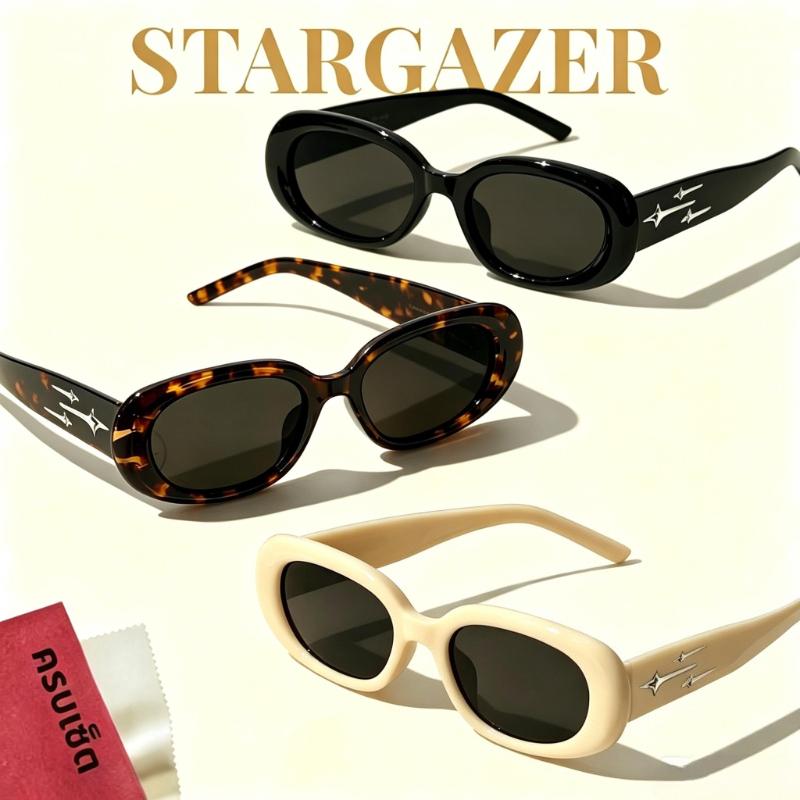 Retro Oval Sunglasses for Men  - Street Fashion Photo ulasan dan harga