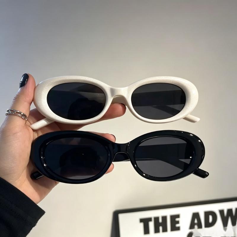 Retro Oval Sunglasses for Men  - Street Fashion Photo ulasan dan harga