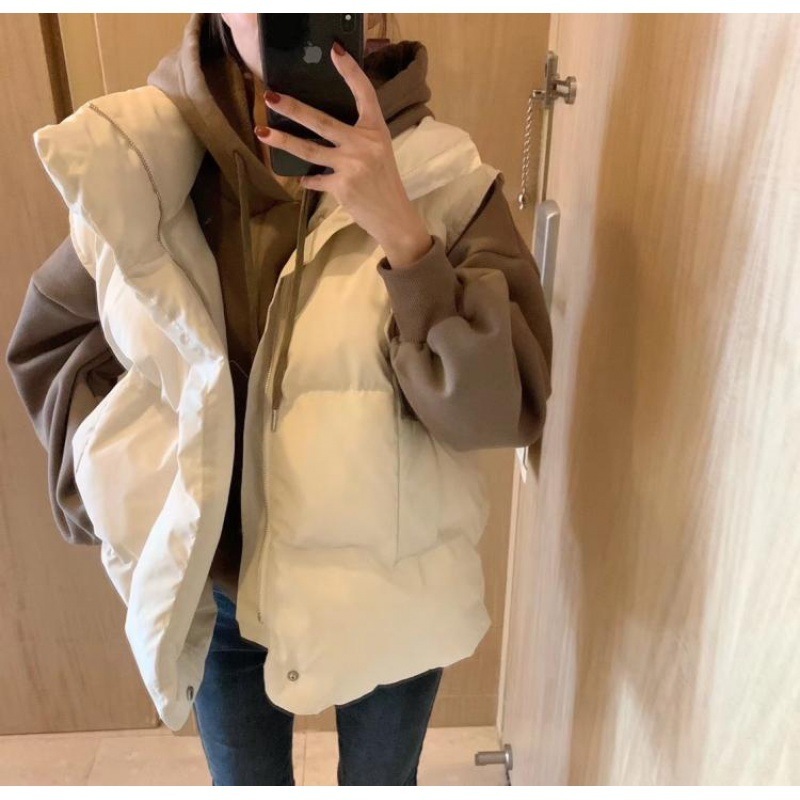 Women's Cotton-padded Jacket 2 - Puffer Vest Padded ulasan dan harga