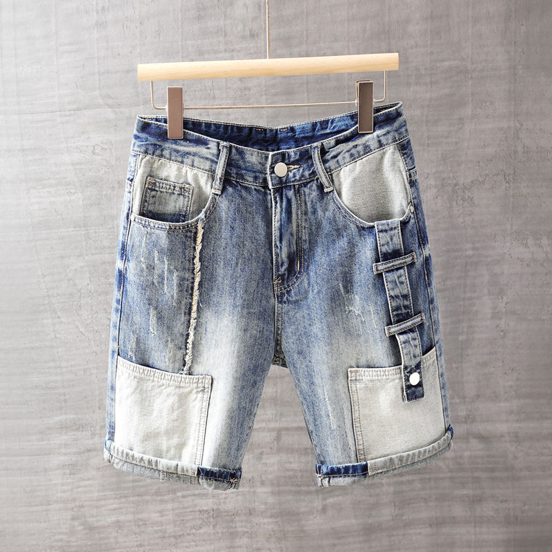Men's Short Jeans Pants with P - Street Fashion Jeans ulasan dan harga