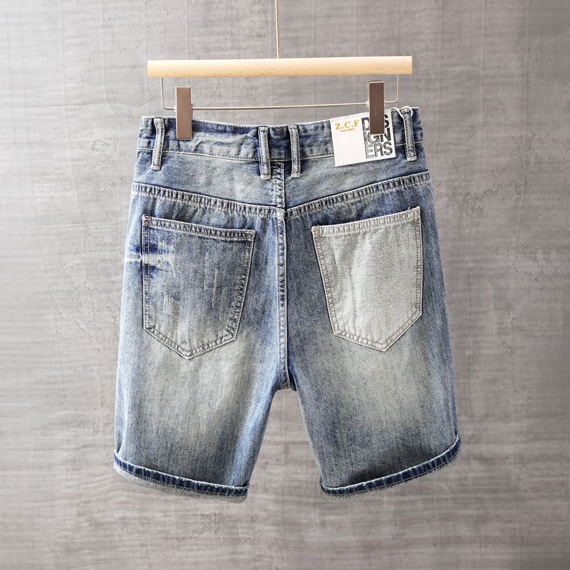 Men's Short Jeans Pants with P - Street Fashion Jeans ulasan dan harga