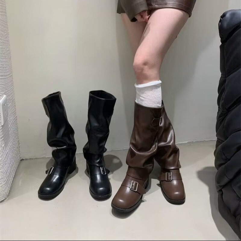 2025Woman Boots Knee High Plat - Street Fashion Winter 2025 ulasan dan harga