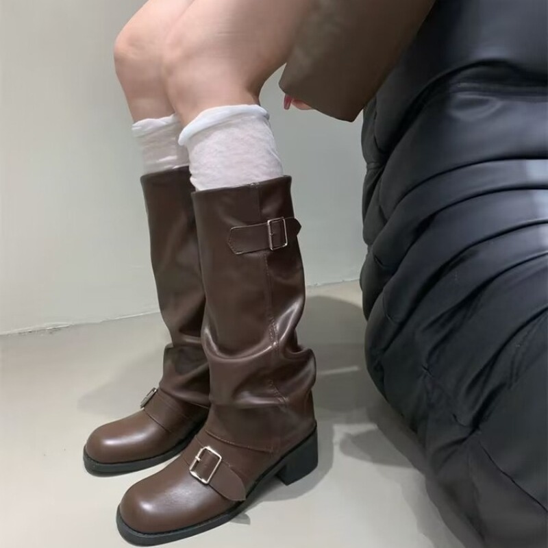 2025Woman Boots Knee High Plat - Street Fashion Winter 2025 ulasan dan harga