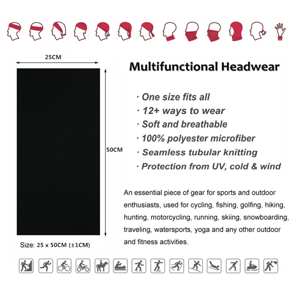 Seamless Solid Color Bandanas  - Balaclava Face Mask ulasan dan harga