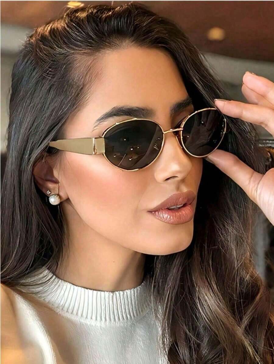 New Retro High-End Metal Oval  - Street Fashion High End ulasan dan harga