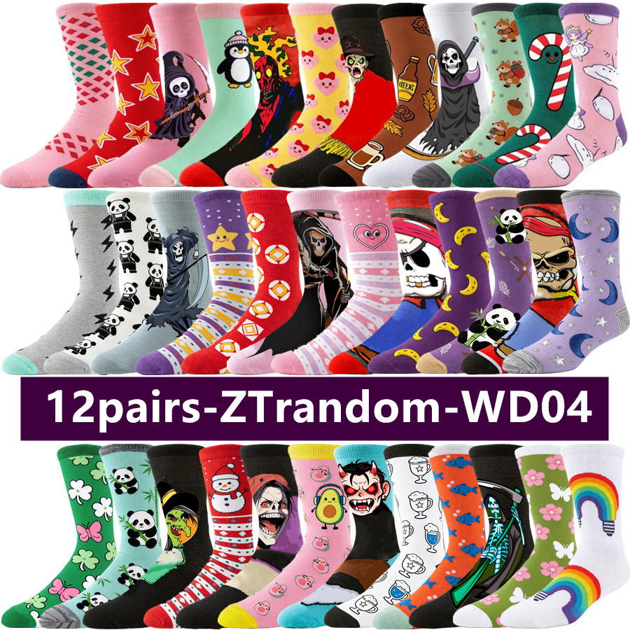 12pairs Anime Cartoon Socks Me - Street Fashion Youtube ulasan dan harga