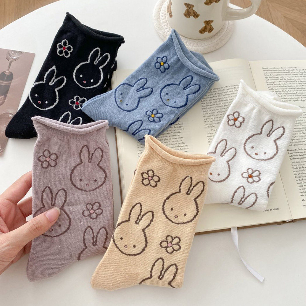 5 Pair Cute Funny Cartoon Rabb - Street Fashion Youtube ulasan dan harga