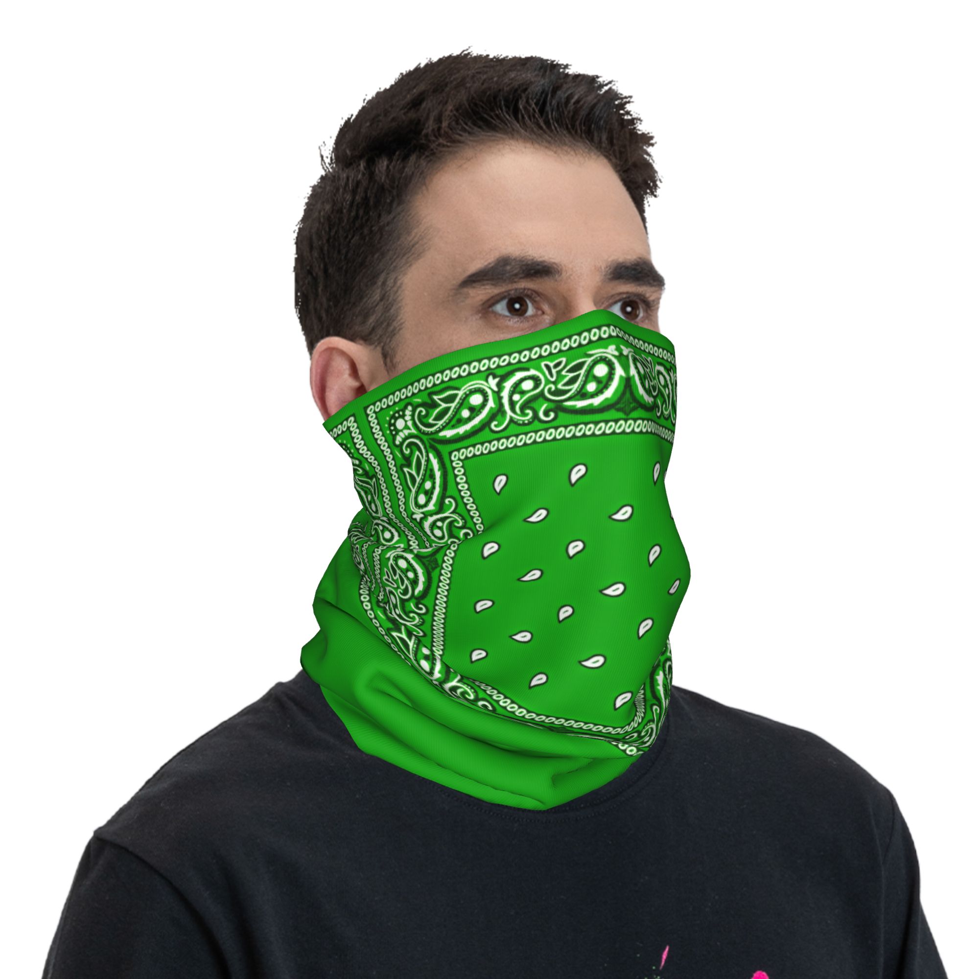 green Bandana  Cool Cycling Ma - Balaclava Face Mask ulasan dan harga